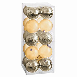 BigBuy Christmas Boules de Noël Doré 8 x 8 x 8 cm (20 Unités)