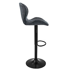 Avis ML-Design Lot 6 tabourets de bar rembourrées en simili anthracite hauteur réglable 59-79cm