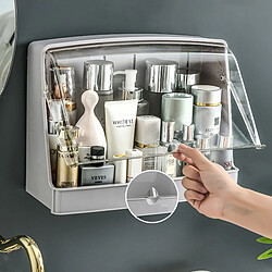 Universal Organiseur de maquillage Boîte de rangement plastique Conteneur de collage mural Boîte de maquillage Boîte de cosmétique Conteneur de support