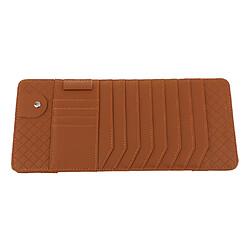 10 fente cd dvd disque pochette étui de rangement pour voiture pare-soleil auto visière marron