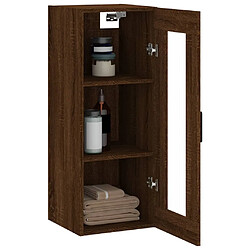 Maison Chic Armoire murale,Meuble de Rangement,Armoire Suspendue chêne marron 34,5x34x90 cm -MN80025 pas cher