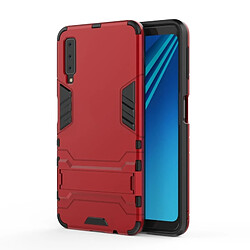 Wewoo Coque antichoc PC + TPU pour Galaxy A7 (2018), avec support (rouge)