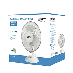 Avis Ventilateur de Bureau EDM Blanc 25 W Ø 23 x 36 cm