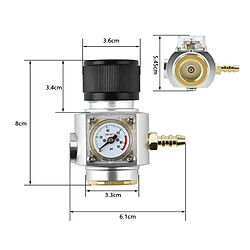 Acheter CO2 Mini Régulateur de Gaz CO2 Chargeur Kit En Acier Inoxydable pour Soda Stream Kombucha, Froid Café, Mousseux