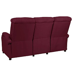 Acheter vidaXL Canapé inclinable à 3 places Violet Tissu