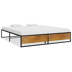 vidaXL Cadre de lit sans matelas noir métal 180x200 cm 