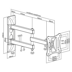 Acheter Support de TV MacLean MC-719 27" 13" 15 kg