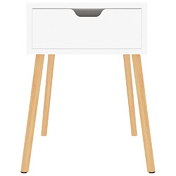 Avis Maison Chic Lot de 2 Tables de chevet - Tables de Nuit Blanc brillant 40x40x56 cm Aggloméré