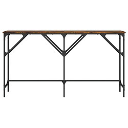 Avis vidaXL Table console chêne fumé 140x29x75 cm bois d'ingénierie