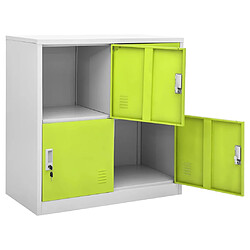 Acheter vidaXL Armoire à casiers Gris clair et vert 90x45x92,5 cm Acier