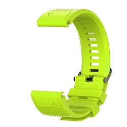 Bracelet en silicone souple vert pour votre Garmin Fenix 6X/6X Pro/Fenix 5X/Fenix 5X Plus 26mm