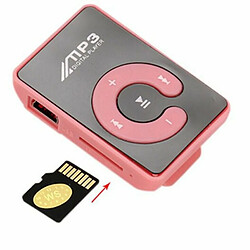 Acheter Lecteur De Musique Mp3 C Key Mirror Card Avec Câble De Données Casque Portable Clip-Type Externe U Disk Violet