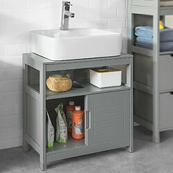 SoBuy FRG128-SG Meuble sous-Lavabo Meuble de Salle de Bain Vasque-Gris