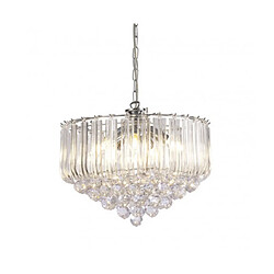 Luminaire Center Suspension Lana Chrome poli 5 ampoules 45cm