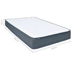 vidaXL Matelas de sommier tapissier 200x140x20 cm pas cher