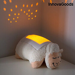 Totalcadeau Peluche veilleuse mouton avec projecteur d’étoiles en lumière LED - Peluche animal doudou bébé et enfant pas cher pas cher