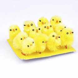 Paris Prix Lot de 12 Poussins Piou Piou 2cm Jaune