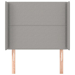 Avis Maison Chic Tête de lit moderne avec oreilles pour chambre - Décoration de lit Gris clair 93x16x118/128 cm Tissu -MN33502