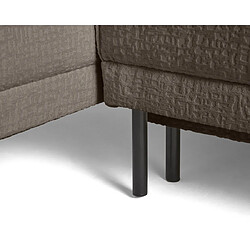 Lisa Design Charlie - canapé panoramique en U 7 places - convertible avec coffre - en tissu velours relief pas cher