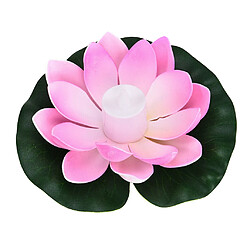 Imperméable Sans Flamme Flottant LED Lotus Lumières Piscine Décoration Rose 18cm pas cher