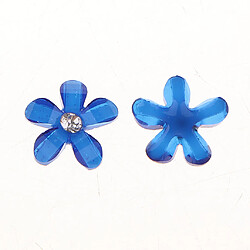 20 fleurs flatback bouton embellissements strass pour mariage royalblue pas cher