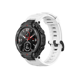 Bracelet de montre de remplacement en silicone avec outils compatible avec Amazfit T-Rex Blanc