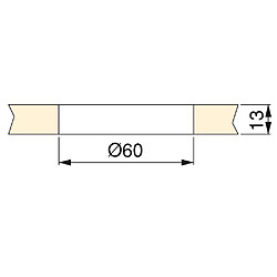 Avis Emuca Couvercle passe-câbles circulaire, D. 60 mm, à encastrer, Zamak, Chromé, 8