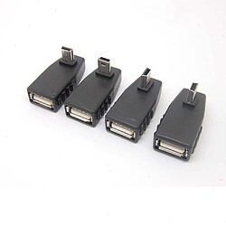 Avis 90 Degrés à Angle Droit Mini USB Mâle à USB Femelle OTG Connector 35 * 16 * 20mm