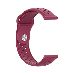 Avis Bracelet en silicone Trous respirants de 22 mm rouge vin pour votre POLAR Vantage M