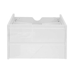 Avis Decoshop26 Meuble bas sous évier 2 tiroirs système Soft-Close MDF blanc brillant 50x60cm 04_0001255