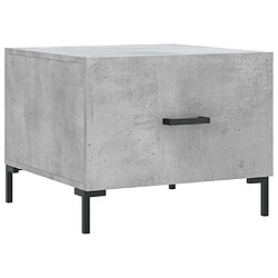 Maison Chic Lot de 2 Tables basses,Table Console pour salon gris béton 50x50x40 cm bois d'ingénierie -MN56846 pas cher