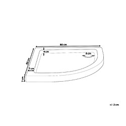 Avis Beliani Bac de douche SIUNA 80 x 80 x 7 cm Blanc