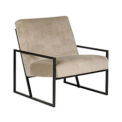 Beliani Fauteuil DELARY Velours Taupe 