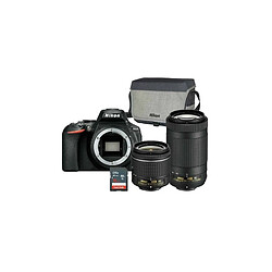 Nikon Appareil photo Reflex D5600 + 18-55 + 70-300VR + 16Go + sac