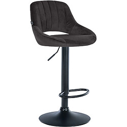 Non Tabouret de bar Milet velours noir