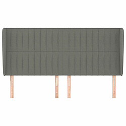 Avis Maison Chic Tête de lit scandinave avec oreilles,meuble de chambre Gris foncé 163x23x118/128 cm Tissu -MN99356