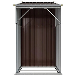 Avis Helloshop26 Abri de jardin cabane cabanon maison de stockage remise extérieur hangar outils robuste 277 x 93 x 179 cm acier galvanisé marron 02_0022287