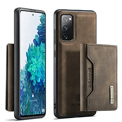 Dg.Ming Coque en TPU magnétique avec béquille à trois volets café pour votre Samsung Galaxy S20 FE/S20 Fan Edition/S20 FE 5G/S20 Fan Edition 5G