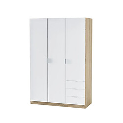 Avis But Armoire ZOA 3 tiroirs et 3 portes Blanc et chêne