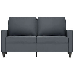 Avis Maison Chic Canapé à 2 places,Sofa de Salon,Canapé droit Gris foncé 120 cm Velours -GKD509773