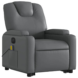 Avis Maison Chic Fauteuil Relax pour salon, Fauteuil inclinable de massage électrique gris similicuir -GKD21084