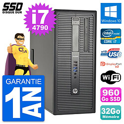 PC Tour HP ProDesk 600 G1 Intel Core i7-4790 RAM 32Go SSD 960Go Windows 10 Wifi - Occasion