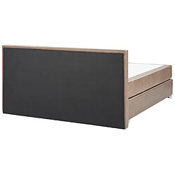 Acheter Beliani Lit boxspring en cuir PU marron 180 x 200 cm PRESIDENT