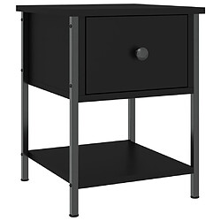 vidaXL Table de chevet noir 34x35,5x45 cm bois d’ingénierie