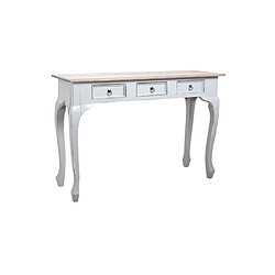 Aubry Gaspard Console 120cm en bois avec tiroirs gris.