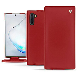 Housse cuir Samsung Galaxy Note10 - Rabat vertical - Rouge ( Nappa - Pantone #d50032 ) - NOREVE