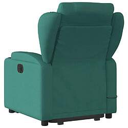 Acheter Maison Chic Fauteuil Relax pour salon, Fauteuil inclinable de massage électrique Vert foncé Tissu -GKD67281