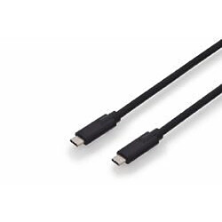 ASSMANN Electronic 1m, 2xUSB-C câble USB USB C Mâle Noir (USB Type-C connection cable. type C to C M/M. 1.0m)