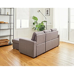 Bestmobilier Tulipe - canapé d'angle réversible - 4 places - convertible avec coffre - en tissu pas cher