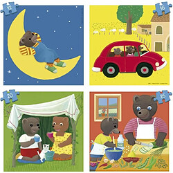 Educa Borras Puzzle - EDUCA - Petit Ours Brun : 4 puzzles progressifs pour enfants de 12 a 25 pieces des 3 ans